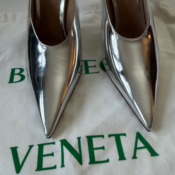 Bottega Veneta Rocket metallic leather mules size 38/US 8 - Picture 5 of 9